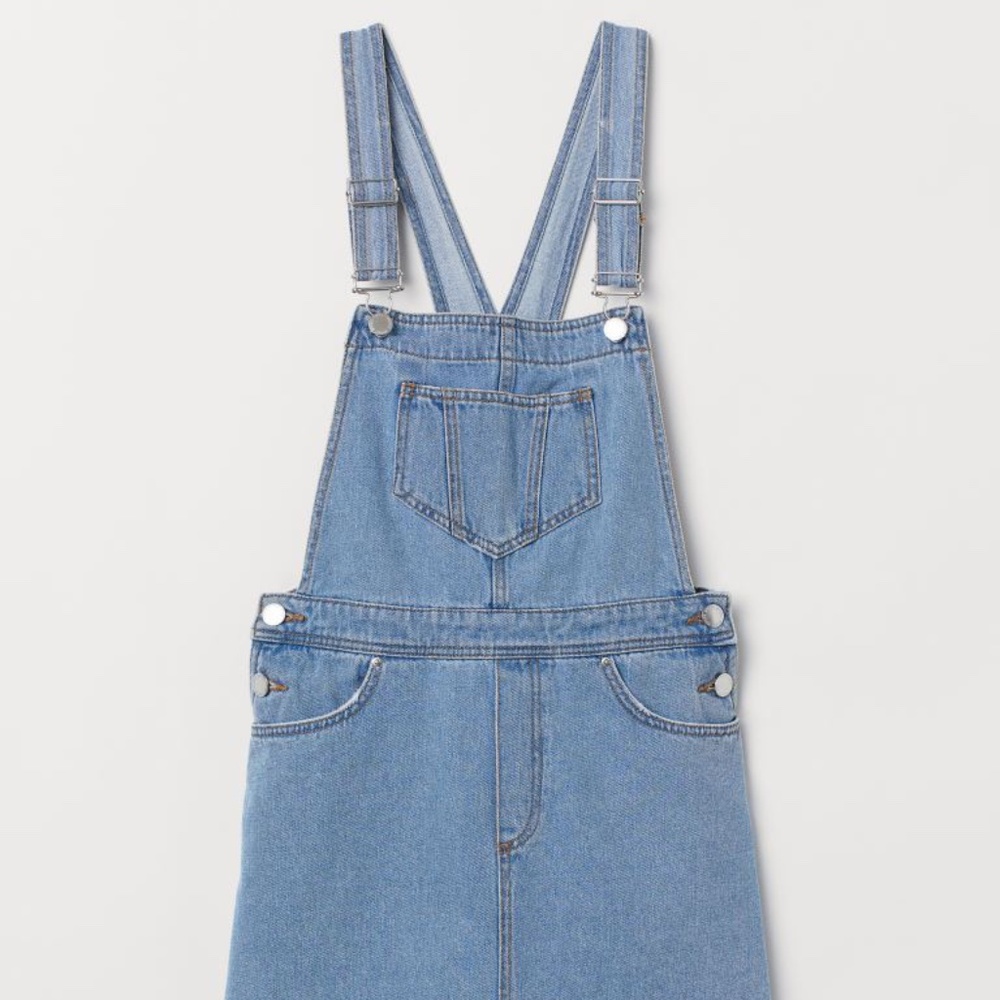 Brand NEW H&M denim Bib overall dress
